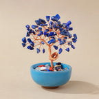 Natural Citrine Money Tree Glass Ingot Treasure Bowl Crystal Tree Desktop Ornament