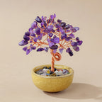 Natural Citrine Money Tree Glass Ingot Treasure Bowl Crystal Tree Desktop Ornament