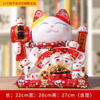 Lucky Cat Shaking Hand Ornaments Large Electric Cashier Home Store Opening Gift Ceramic Ornaments