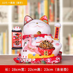 Lucky Cat Shaking Hand Ornaments Large Electric Cashier Home Store Opening Gift Ceramic Ornaments