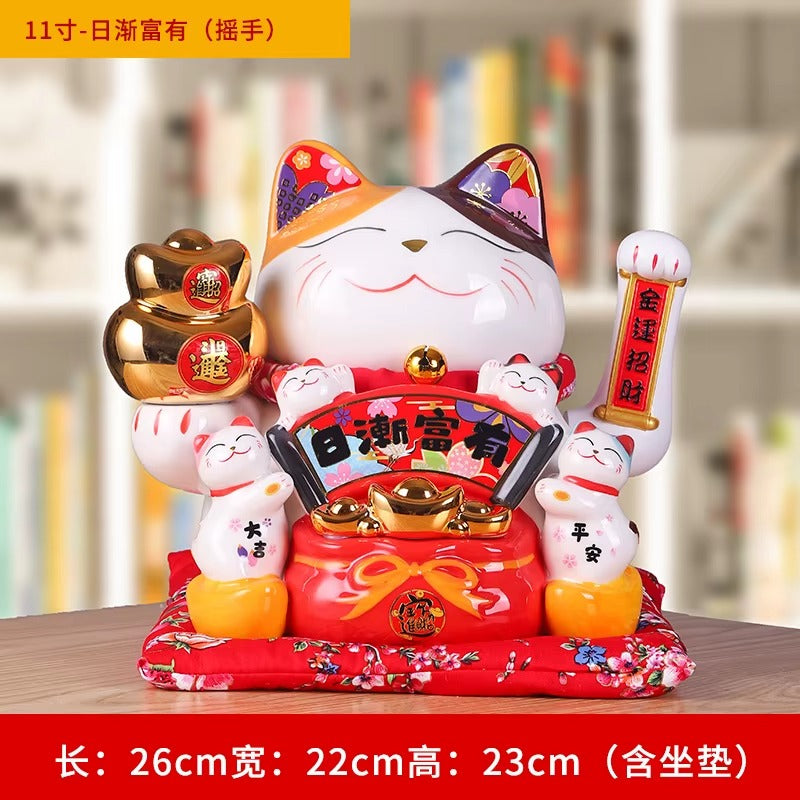 Lucky Cat Shaking Hand Ornaments Large Electric Cashier Home Store Opening Gift Ceramic Ornaments