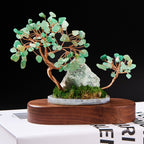Natural Raw Crystal Tree Ornament with Crushed Crystal Chips, Premium Unique Money Tree in Mini Fish Tank, Crystal Energy Desktop Decor Gift for Home & Office