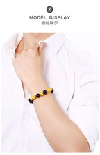 Sand Gold Black Obsidian Pi Xiu Bracelet, Imitation Agate Beaded Mala Bracelet, Minimalist Trendy Couple Feng Shui Prayer Beads Gift for Men Women