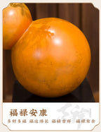 Modern Chinese Style Golden Pine Wu Lou Gourd Ornament, Solid Brass Handicraft with Custom Engraving, Premium Gift Box Housewarming Decor Gift