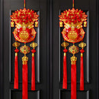 New Style Large Fu Character Lucky Bag Hanging Garland, Chinese New Year Spring Festival Hanging Ornament, Living Room Festive Decoration for Lunar New Year Home Decor