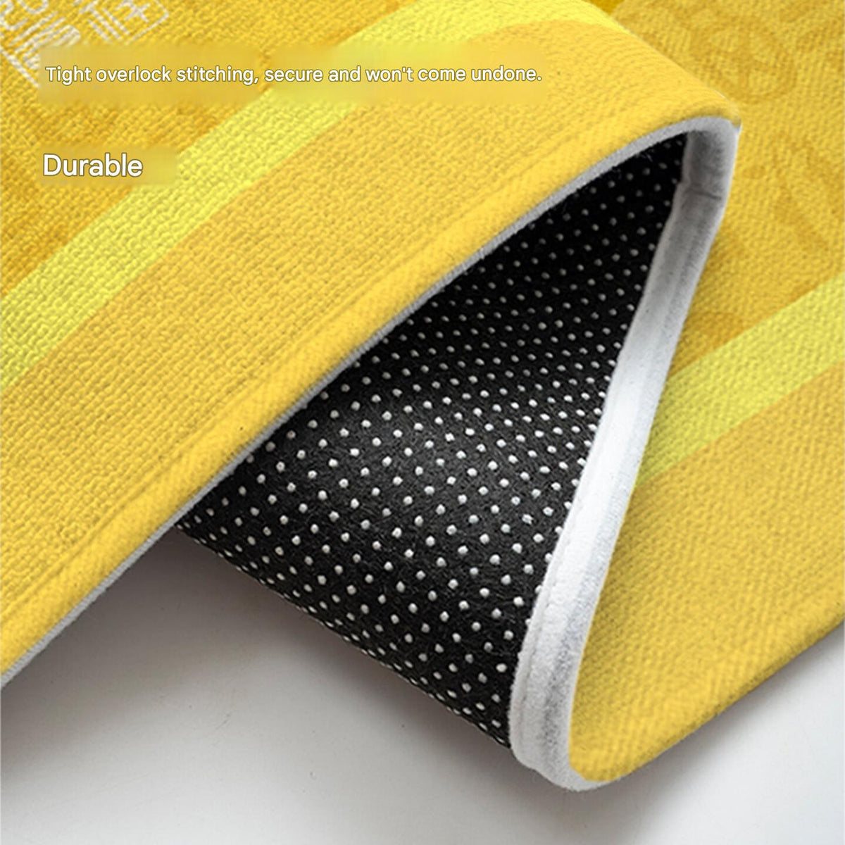 Yellow Feng Shui Doormat, Wear-Resistant Non-Slip Front Door Entryway Mat, Peace Good Luck Auspicious Floor Rug for Entrance Hallway Home Decor