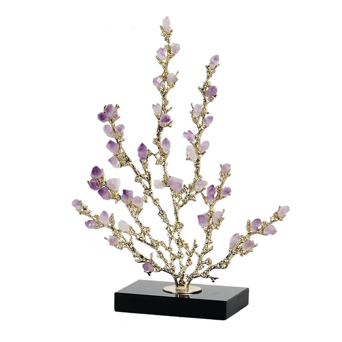 Light Luxury Amethyst Money Tree Ornament, Wealth & Good Fortune Decor for Living Room Entryway TV Stand Wine Cabinet Office, Housewarming New Home Desktop Decoration Gift