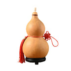 Natural Real Dried Gourd Hanging Pendant with Chinese Knot, Decor Gourd with Inlaid Mouth & Wooden Stopper Cap, Indoor Home Decor for Living Room and Door
