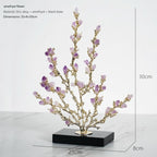 Light Luxury Amethyst Money Tree Ornament, Wealth & Good Fortune Decor for Living Room Entryway TV Stand Wine Cabinet Office, Housewarming New Home Desktop Decoration Gift