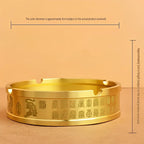Brass Bai Fu Hundred Blessings Jar, Mini Brass Wealth Treasure Bowl Ornament, Five Tigers Blessing Ashtray, Prosperity Desktop Handicraft Decor for Home Office