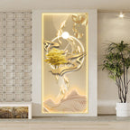 Mural de pared autoadhesivo de estilo chino, calcomanía de pared vertical sin marco con tema de promoción profesional auspiciosa para entrada, pasillo, sala de estar y decoración de pared de fondo