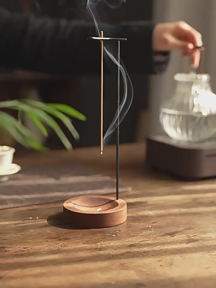 Creative Backflow Incense Burner, Zen Incense Stick Holder, Indoor Aroma Censer for Sandalwood & Agarwood, Upside-Down Incense Decor for Home