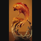 Fish Ornament Feng Shui Decor, Abundant Fortune Carp Statue, Home Entryway Living Room Decoration, Housewarming Opening Gift