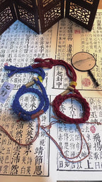 New Chinese Style Cinnabar Mountain Ghost Coin Double Wrap Bracelet Semi-Finished Handmade Rope